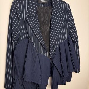 Style Mafia Navy and White Striped Blazer